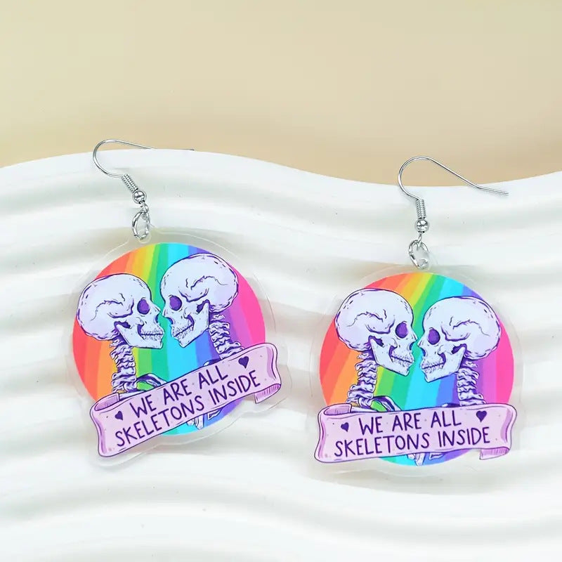 Wholesale Skull Earrings Christmas Nightmare Round Earrings